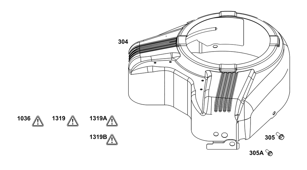 Blower Housing Group Diagram and Parts List for 359775-0005-E1 200000 - 399999 Briggs and Stratton Engine